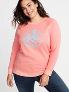 Relaxed Plus-size Graphic French-terry Sweatshirt