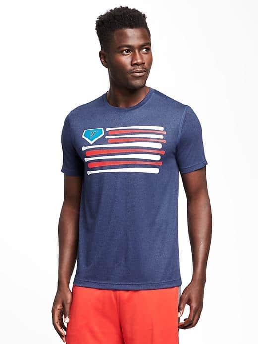 Old Navy Go Dry Graphic Tee For Men - Blue Camouflage