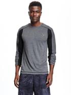 Old Navy Go Dry Contrast Panel Tee - Chrome Gray