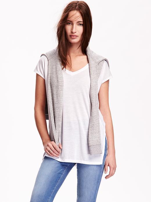 Old Navy Supersoft Dolman Sleeve Tunic Tee - Bright White