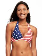 Old Navy Underwire Halter Bikini Top For Women - Americana