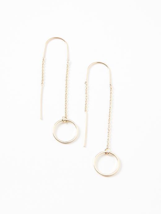 Old Navy Circle Drop Earrings For Women - Gold