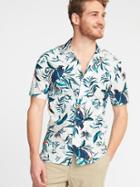 Old Navy Mens Slim-fit Built-in Flex Getaway Shirt For Men Calla Lilies Size Xxl