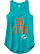 Old Navy Relaxed Nfl Scoop Neck Graphic Tank For Women - Dolphins
