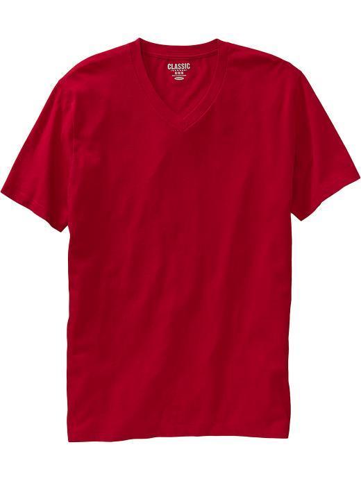 Old Navy Mens V Neck Jersey Tees - Red