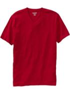 Old Navy Mens V Neck Jersey Tees - Red