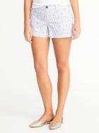 Old Navy Womens Mid-rise Everyday Shorts For Women (5) Tiny Hearts Size 0