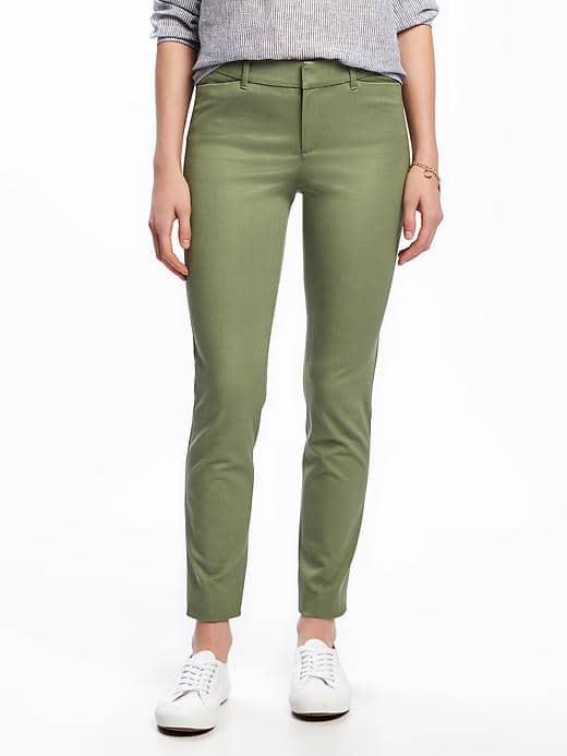 Old Navy Mid Rise Pixie Ankle Pants For Women - Olive Through This