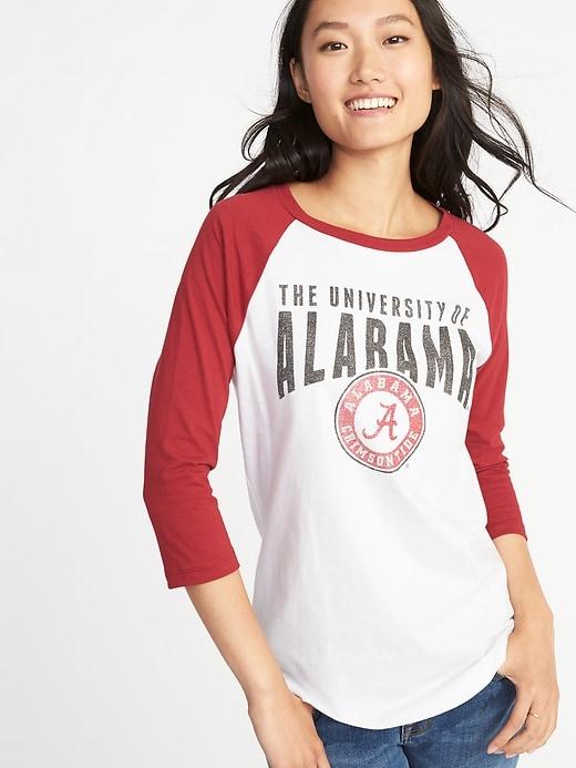 Old Navy Womens College-team 3/4-length Raglan Tee For Women Alabama Size S
