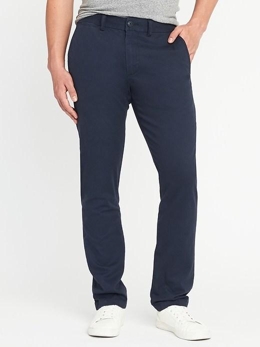 Old Navy Mens Athletic Ultimate Built-in Flex Khakis For Men Classic Navy Size 32w