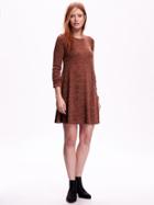 Old Navy Space Dye Swing Dress Size L Tall - Molten Copper