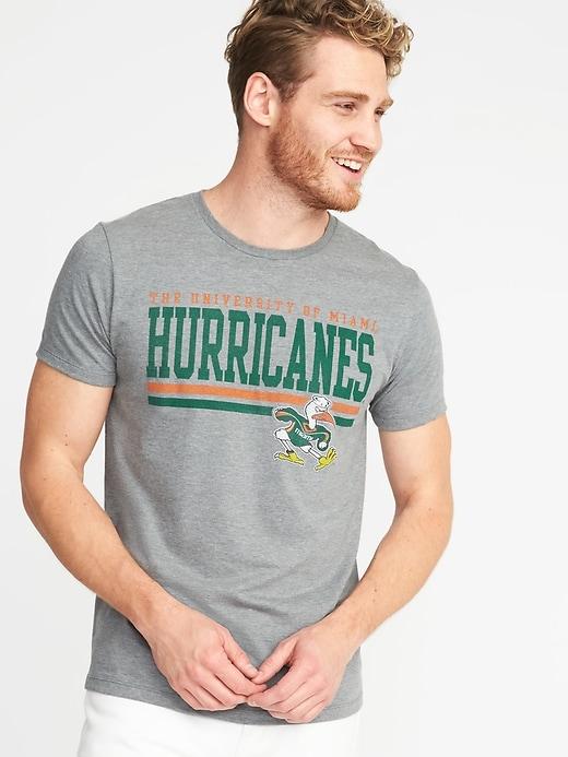 Old Navy Mens College Team Graphic Tee For Men University Of Miami Size Xl