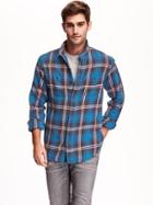 Old Navy Plaid Heavy Flannel Shirt Size Xxl Big - Blue Tooth