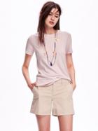 Old Navy Relaxed Crew Neck Tee - Pink Elephant