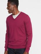 Old Navy Mens V-neck Sweater For Men Cherry Size Xs