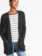 Old Navy Womens Boucl Boyfriend Cardi For Women Black Size M