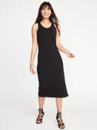 Old Navy Womens Sleeveless Jersey Midi Dress For Women Black Size Xs