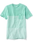 Old Navy Striped Colorblock Pocket Tee For Men - The Teal World