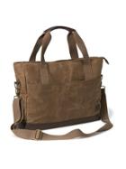 Old Navy Waxed Canvas Messenger Bag For Men - Browns