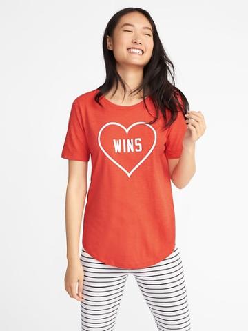 Old Navy Womens Relaxed Curved-hem Tee For Women Love Wins Size Xxl