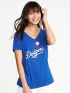 Old Navy Womens Mlb Team Graphic V-neck Tee For Women L.a. Dodgers Size M
