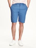 Old Navy Ultimate Slim Fit Khaki Shorts For Men 10 - Anchor Bay Blue