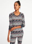 Old Navy Womens Fitted Thermal Tee For Women Reindeer Games Size Xs