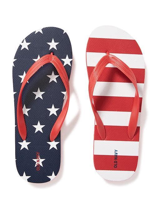 Old Navy Printed Flip Flops For Men - Flag