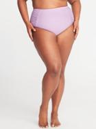 Old Navy Womens High-rise Smooth & Slim Plus-size Swim Bottoms Lavender Size 1x