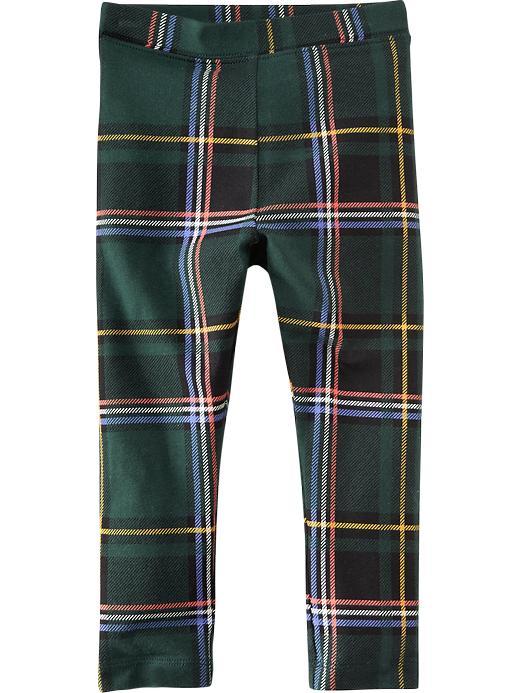 Old Navy Printed Leggings Size 12-18 M - Large Green Plaid