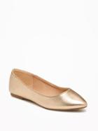 Old Navy Pointy Ballet Flats For Women - Gold