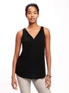 Old Navy Relaxed Curved Hem Tank For Women - Black