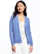 Old Navy Button Front Cardi For Women - Blueberry Smoothie