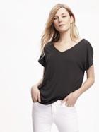 Old Navy Relaxed Double V Top For Women - Black Cat