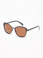 Old Navy Womens Wire-frame Sunglasses For Women Brown Pearl Size One Size
