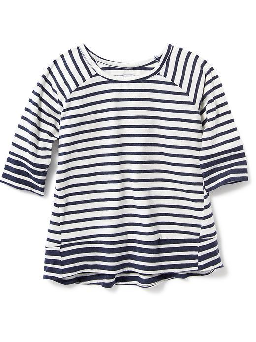 Old Navy Striped Peplum Top - Blue Stripe