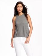 Old Navy Relaxed High Neck Tank For Women - Charcoal