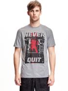 Old Navy Go Dry Cool Graphic Performance Tee For Men - Heather Grey