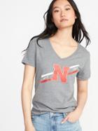 Old Navy Womens Ncaa Team V-neck Tee For Women Nebraska Corn Size S