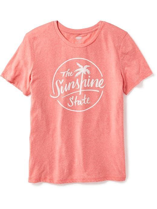 Old Navy The Sunshine State Tee For Women - Lava Guava