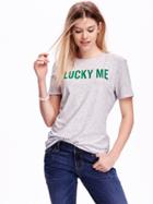 Old Navy Relaxed St. Patricks Day Graphic Tee - Grey