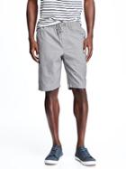 Old Navy Twill Jogger Shorts For Men - Earl Gray