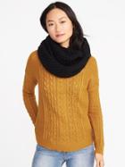 Old Navy Honeycomb Knit Infinity Scarf For Women - Blackjack