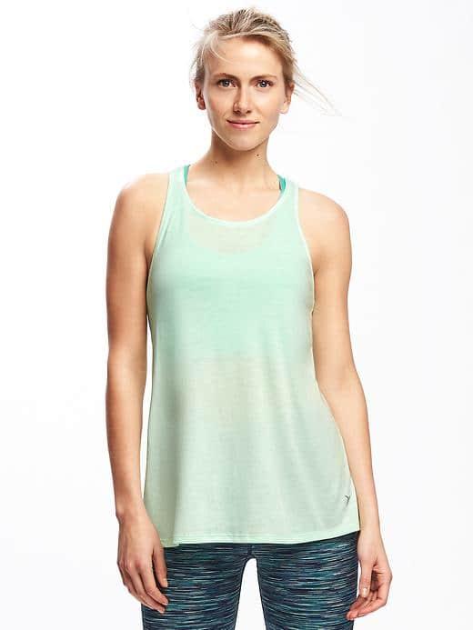 Old Navy Go Dry Cross Back Tank For Women - Magic Mint