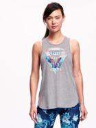 Old Navy Graphic Muscle Tank For Women - Light Grey Heather
