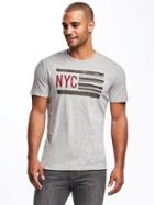 Old Navy Soft Washed Nyc Graphic Tee For Men - Heather Gray