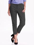 Old Navy Mid Rise Brushed Twill Trousers Size Xs Petite - Dark Charcoal Gray