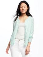 Old Navy Button Front Crew Neck Cardi For Women - Mini Mint