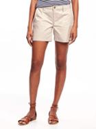 Old Navy Mid Rise Everyday Khaki Shorts For Women 5 - Palomino