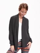Old Navy Womens Open Front Rib Knit Cardigan Size L - Charcoal Heather